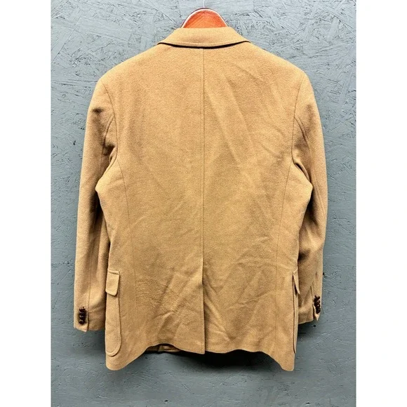 Polo University by Ralph Lauren Men's 40R Camel Hair Blazer Tan Coat Scotland